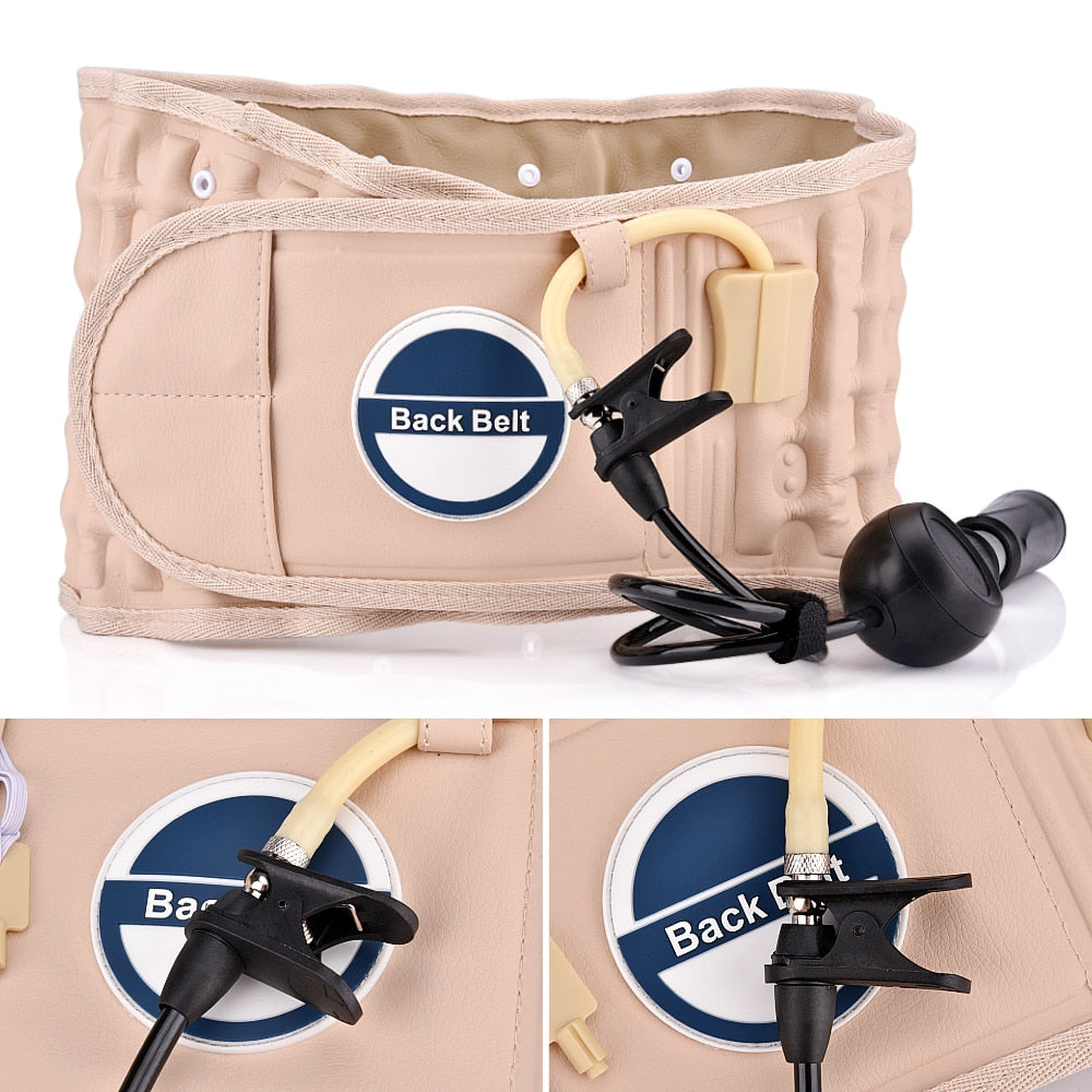 BackBelt™ Traction & Decompression therapy belt - Brace Support Care Relief Waist Backache Heat Pain Massager Bone Health Care - 5econds.co