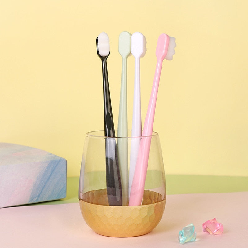 Nano Toothbrush - Ultra-fine Toothbrushes Wave Nano Million Bristles Micro Soft Tooth Brush With Holder Portable Oral Care Eco Product Kit
