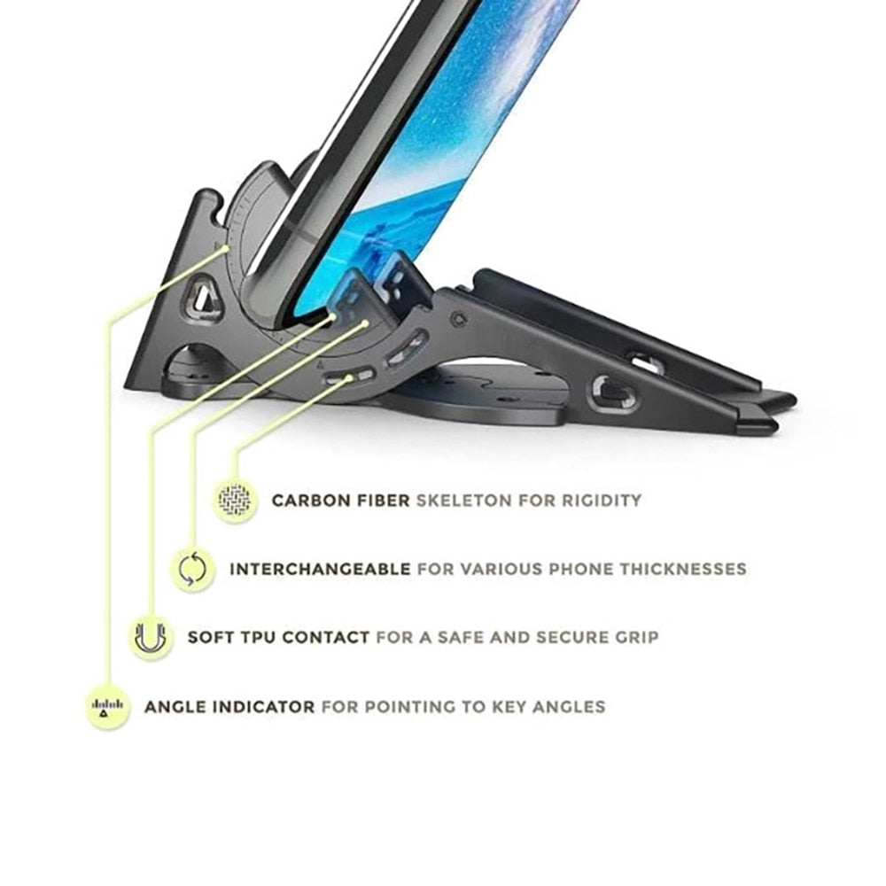 Universal Pocket Tripod - Portable Card Type Stand Foldable Phone Holder For iPhone Adjustable Desk Bracket Pocket - 5econds.co