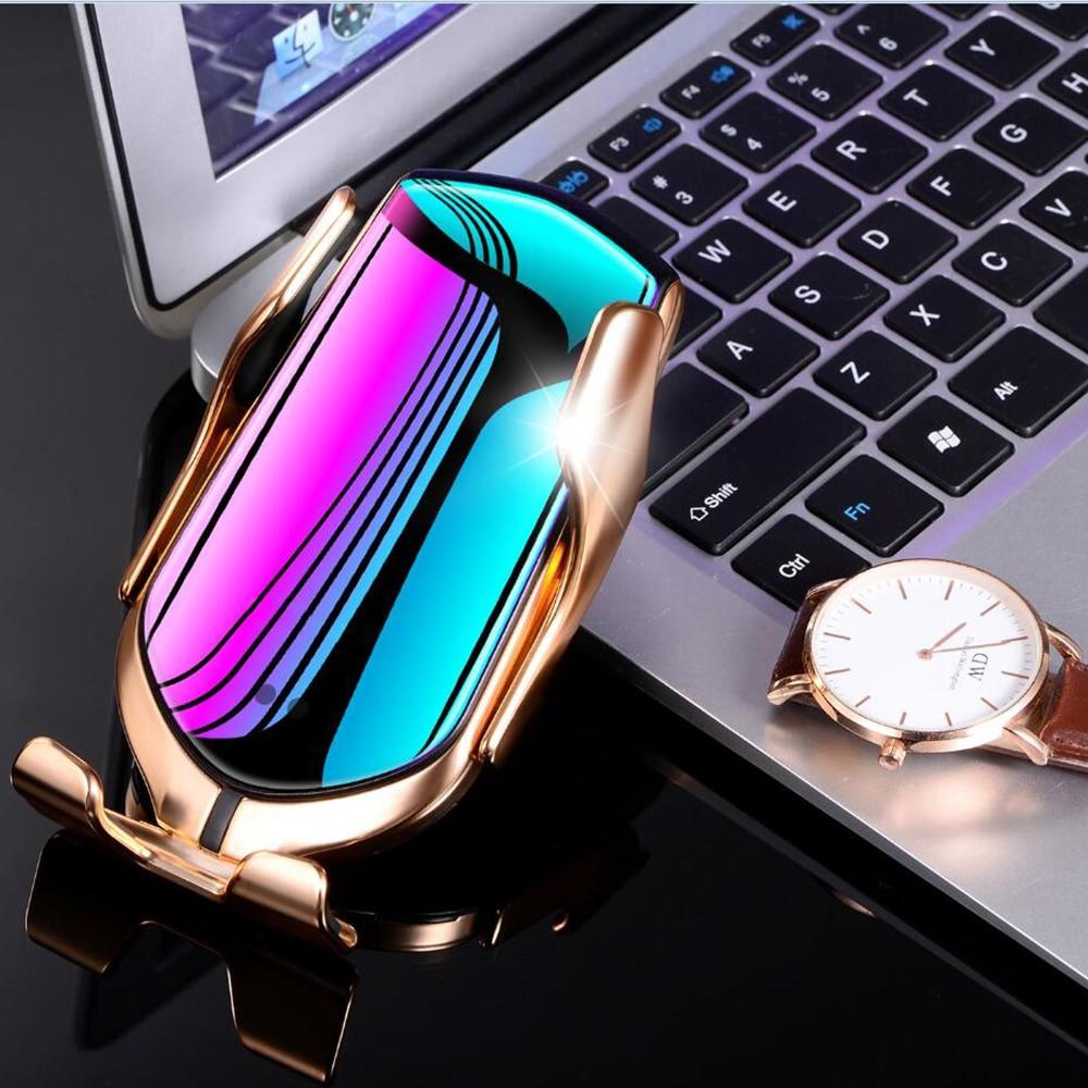 Smart Sensor Car Phone Holder & Wireless Charger - 10W Qi Car Wireless Charger For iPhone 11 Samsung S20 Xiaomi Mi Induction Fast Wireless Charging with Car Phone Holder - 5econds.co