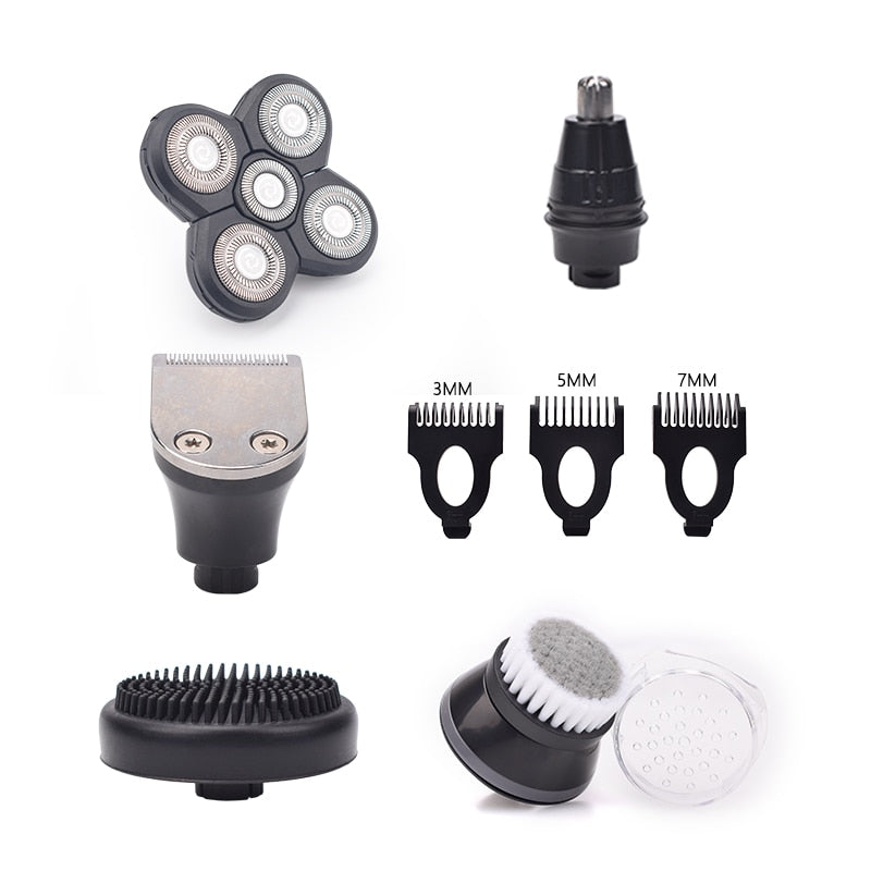 SuperShaver™ Men’s 5-in-1 Electric Shaver & Grooming Kit - Rechargeable 5 Razor Bald Head Shaving Machine Beard Trimmer - 5econds.co