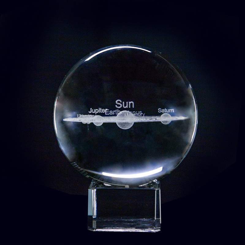 3D SOLAR SYSTEM CRYSTAL BALL - 5econds.co