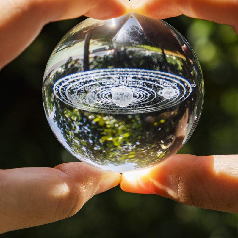 3D SOLAR SYSTEM CRYSTAL BALL - 5econds.co