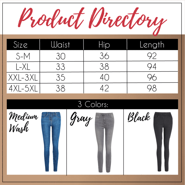 Pro-Shape Perfect Fit Jeans Leggings - Women Thin Leggings with Pocket High Waist Slim Fit Denim Pants Trousers - 5econds.co