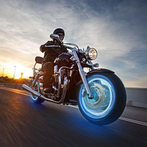 Waterproof LED Wheel Lights - Bicycle Wheel Lights Bike Wheel Light Cap Led Tire Valve Cap With Battery Mountain Road - 5econds.co