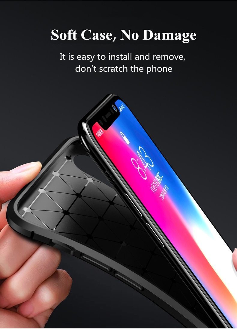 Carbon fiber silicone case for iPhone - 5econds.co
