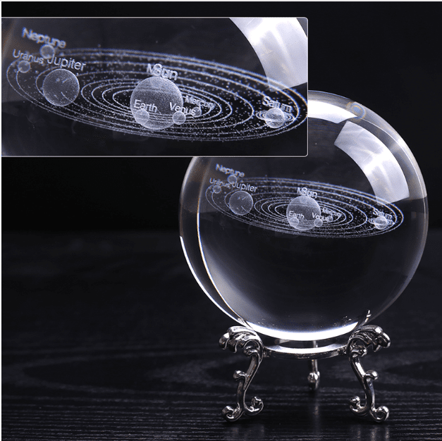 3D SOLAR SYSTEM CRYSTAL BALL - 5econds.co