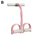 4-Tube Pedal Resistance Band – Portable Full-Body Workout & Core Trainer