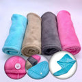 Rapid Hair Drying Microfiber Towel For Curly & All Hair Super Absorbent towel wrap with button - 5econds.co
