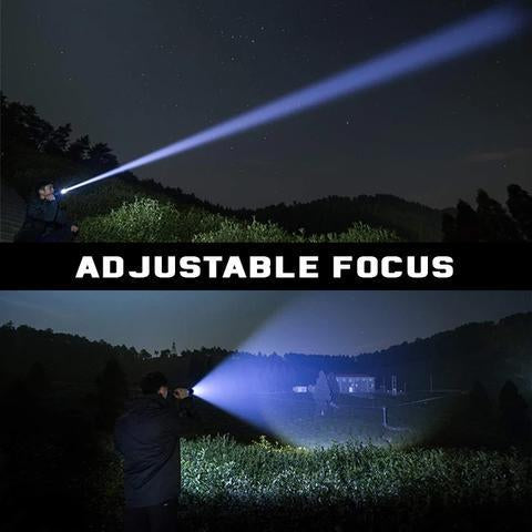 Navy Dedicated Flashlight High Lumens Super Bright Waterproof (Limited Stock) - USB Rechargeable Power Display Powerful Torch Handheld Light - 5econds.co