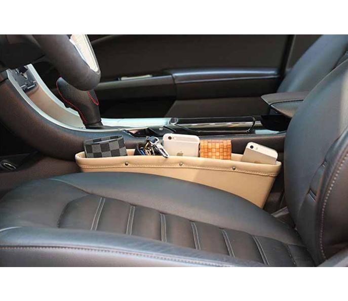 Multifunctional Car Seat Organizer - Storage Box Car Organizer Seat Gap PU Case Pocket Car Seat Side Slit for Wallet Phone Coins Cigarette Keys Cards For Universal - 5econds.co