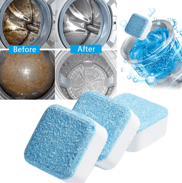 Washing Machine Deep Cleaning Tablets - Tab Cleaner Washer Detergent Effervescent Home - 5econds.co
