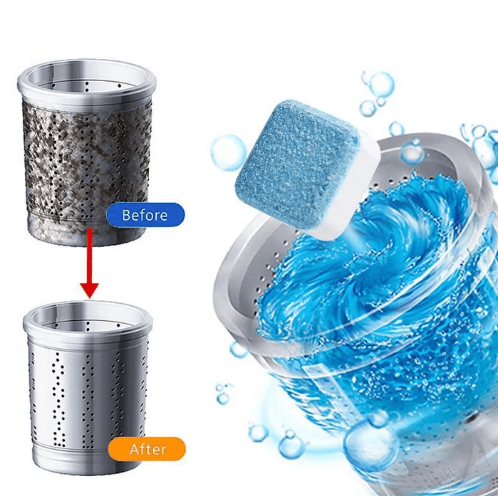 Washing Machine Deep Cleaning Tablets - Tab Cleaner Washer Detergent Effervescent Home - 5econds.co