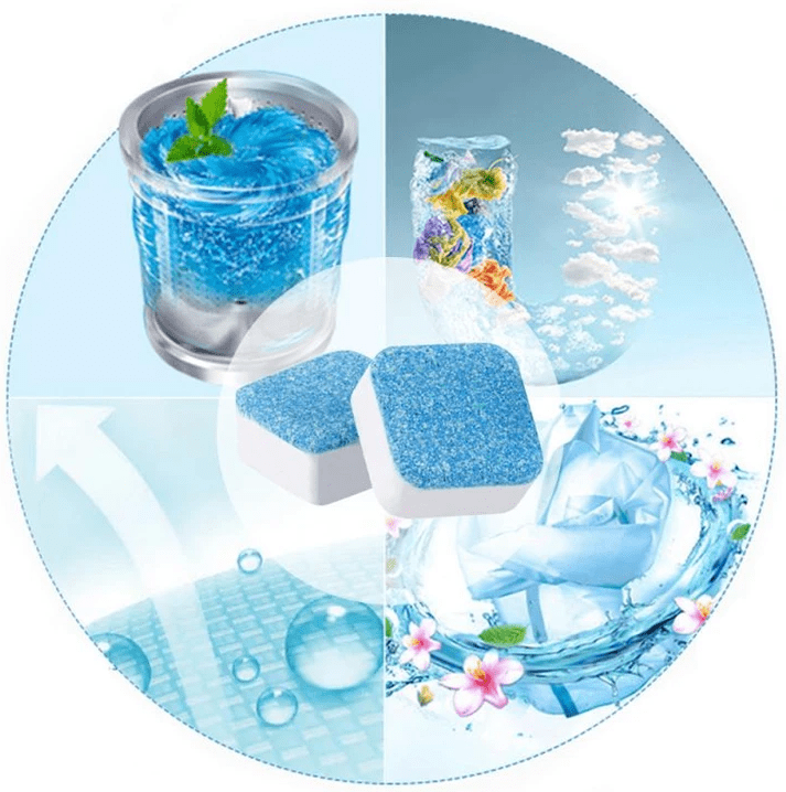 Washing Machine Deep Cleaning Tablets - Tab Cleaner Washer Detergent Effervescent Home - 5econds.co