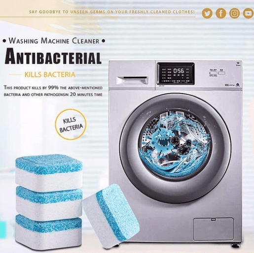 Washing Machine Deep Cleaning Tablets - Tab Cleaner Washer Detergent Effervescent Home - 5econds.co