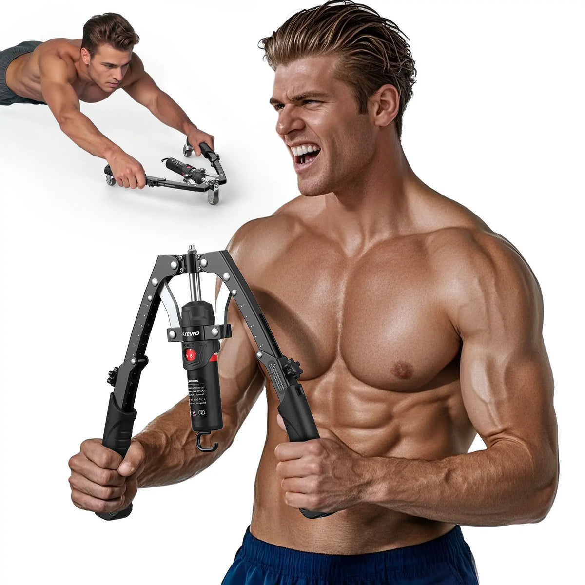 Adjustable Hydraulic Arm Trainer – 22–440 lbs with LED Counter