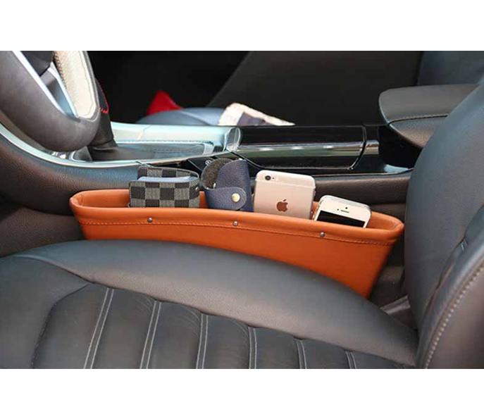 Multifunctional Car Seat Organizer - Storage Box Car Organizer Seat Gap PU Case Pocket Car Seat Side Slit for Wallet Phone Coins Cigarette Keys Cards For Universal - 5econds.co