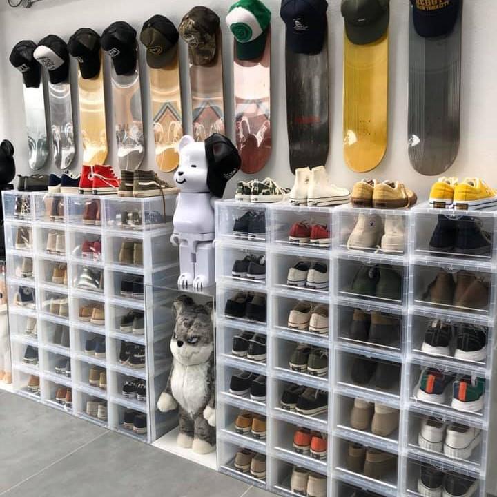 60% OFF - Storage Box & Shoe Box - Transparent shoe box dustproof storage box can be superimposed combination shoe cabinet Clamshell shoe organizer - 5econds.co