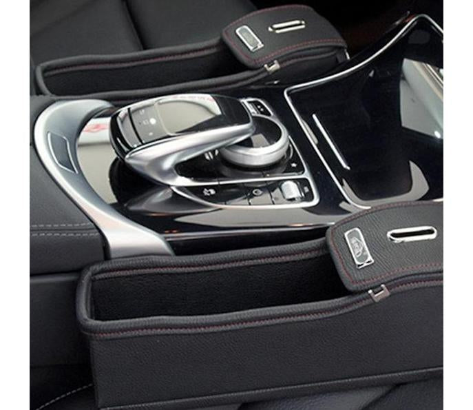 Multifunctional Car Seat Organizer - Storage Box Car Organizer Seat Gap PU Case Pocket Car Seat Side Slit for Wallet Phone Coins Cigarette Keys Cards For Universal - 5econds.co
