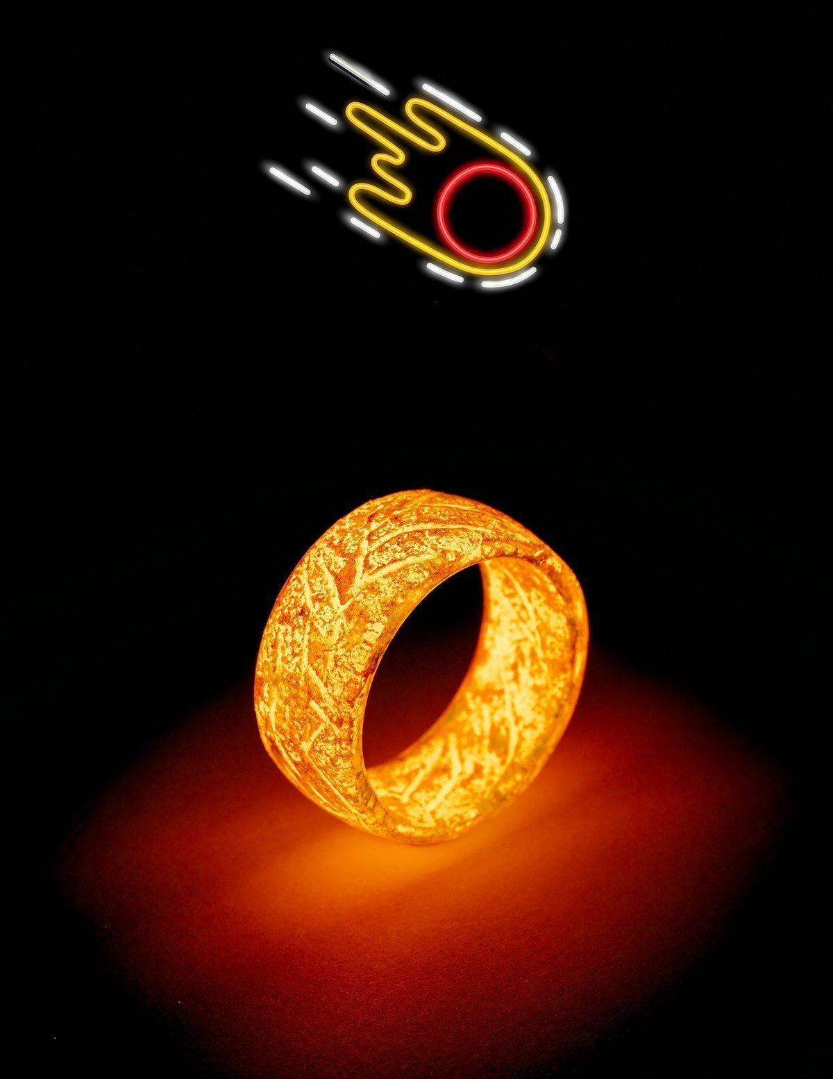 GLOWING RING COLLECTIONS - Resin Punk Luminous Glowing In The Dark Wedding Band Fluorescent Rings For Women Men Gift - 5econds.co