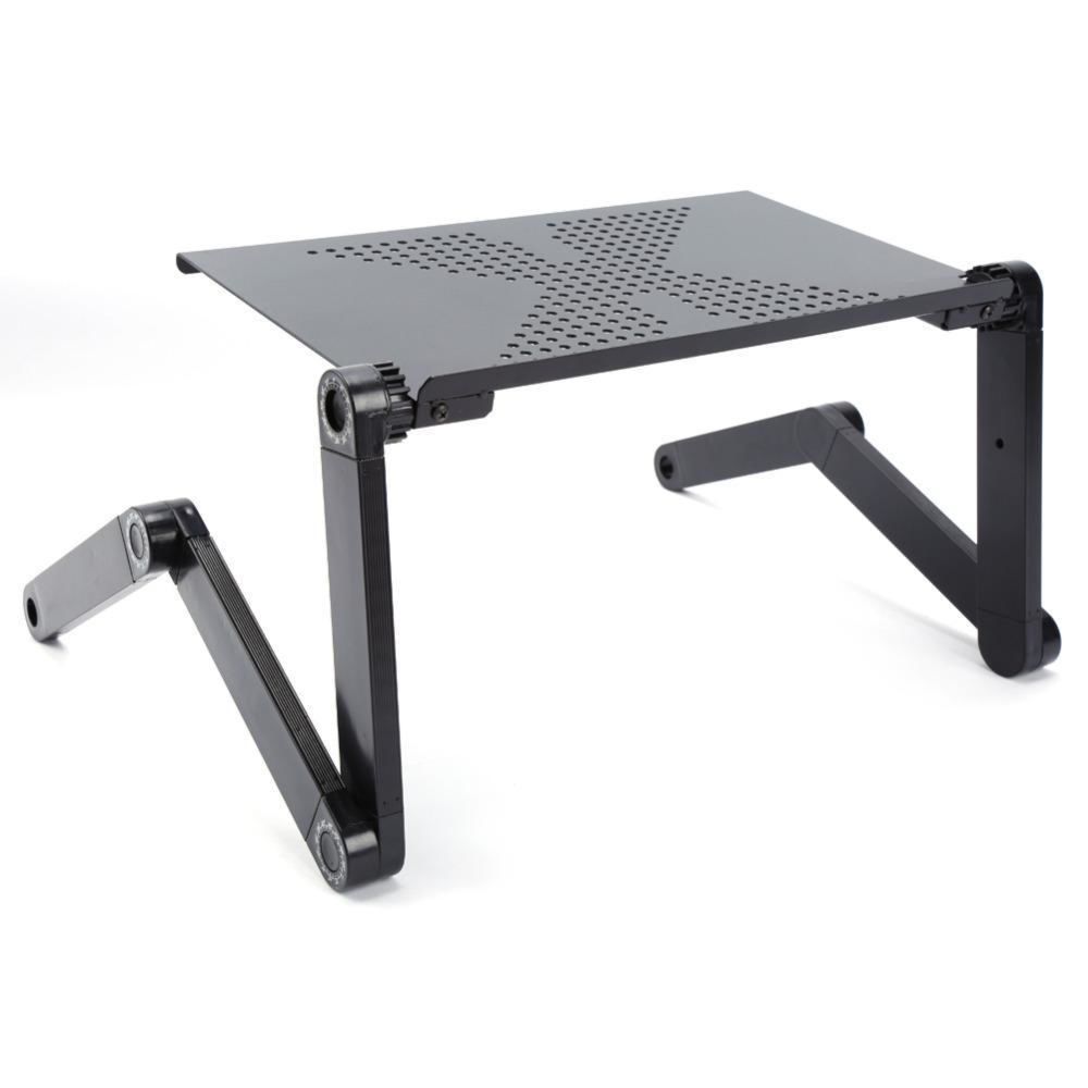 Aluminium Adjustable Ergonomic Standing Desk - Strong Built, Lightweight, Multi purpose: Breakfast Tray, Book, tablet, laptop holder - 5econds.co