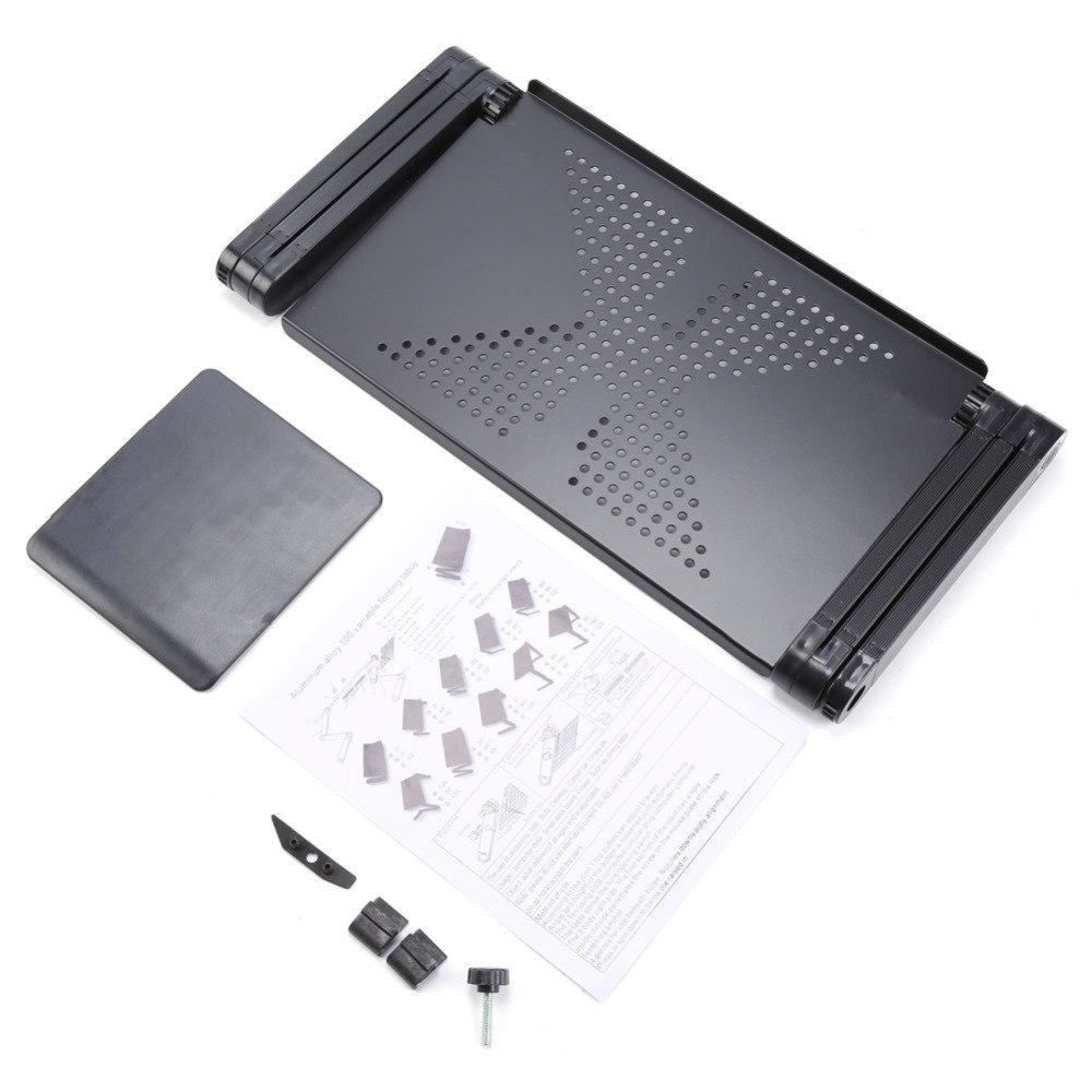 Aluminium Adjustable Ergonomic Standing Desk - Strong Built, Lightweight, Multi purpose: Breakfast Tray, Book, tablet, laptop holder - 5econds.co