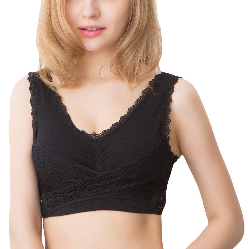 Seamless Magic Wireless Lift Bra - Front Cross Side Buckle Bra - 5econds.co