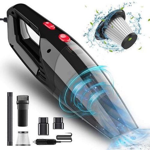 120W Car Vacuum Cleaner - Portable Handheld Cordless/Car Plug 12V 5000PA Super Suction Wet/Dry for Car Home - 5econds.co