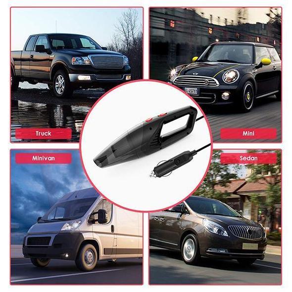 120W Car Vacuum Cleaner - Portable Handheld Cordless/Car Plug 12V 5000PA Super Suction Wet/Dry for Car Home - 5econds.co