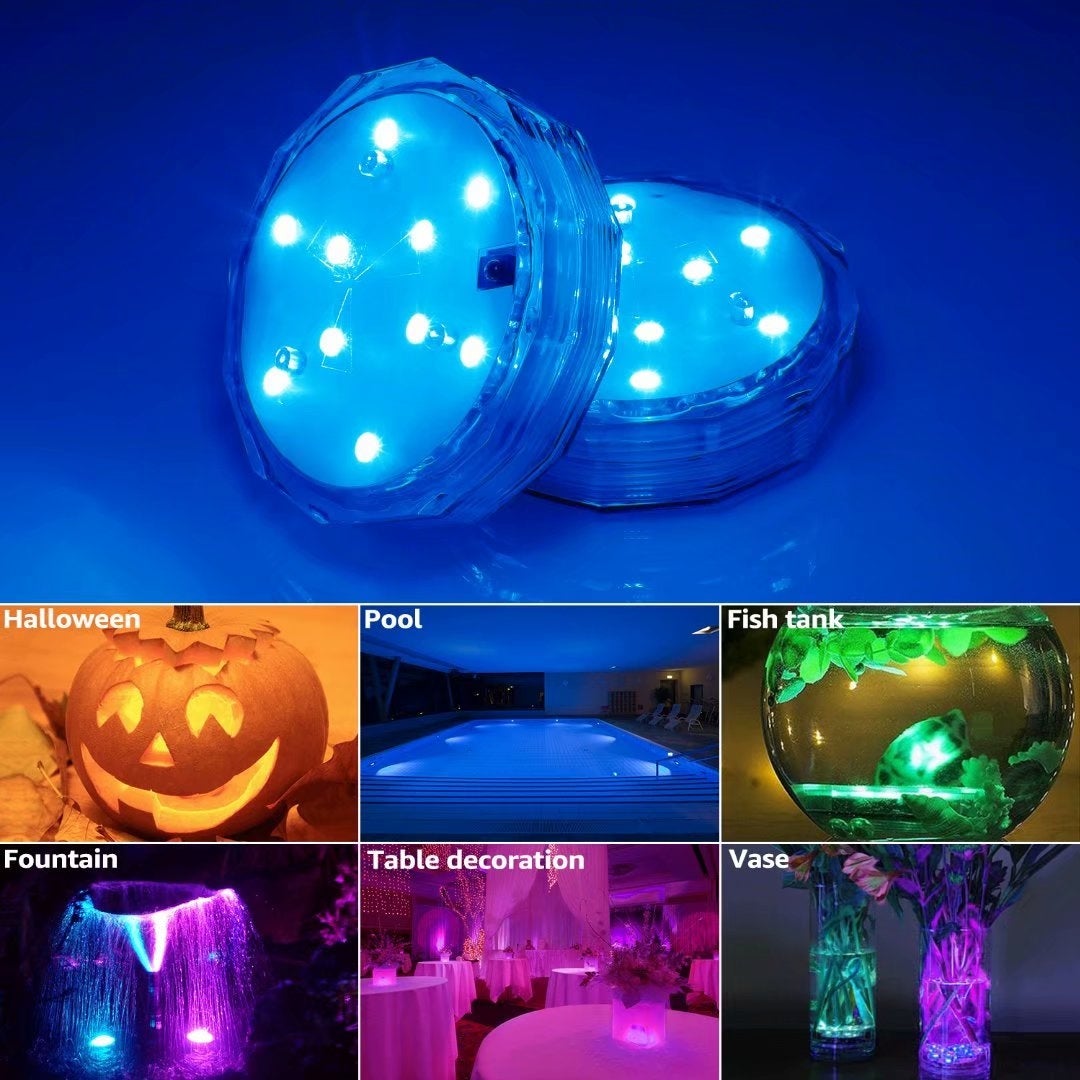 LEDFantasy™ - Change Any Backyard From 'Meh' To 'Wow' - IP68 Waterproof 16 Color Submersible LED Lights - 5econds.co