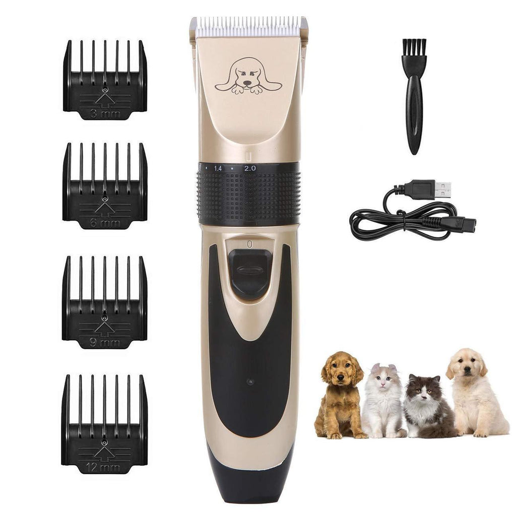 Noise-Free Design Pet Hair Clipper - Rechargeable Dog Trimmer Animal Grooming Cat Cutter Machine Shaver Electric Scissor Remover Haircut - 5econds.co