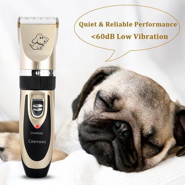 Noise-Free Design Pet Hair Clipper - Rechargeable Dog Trimmer Animal Grooming Cat Cutter Machine Shaver Electric Scissor Remover Haircut - 5econds.co
