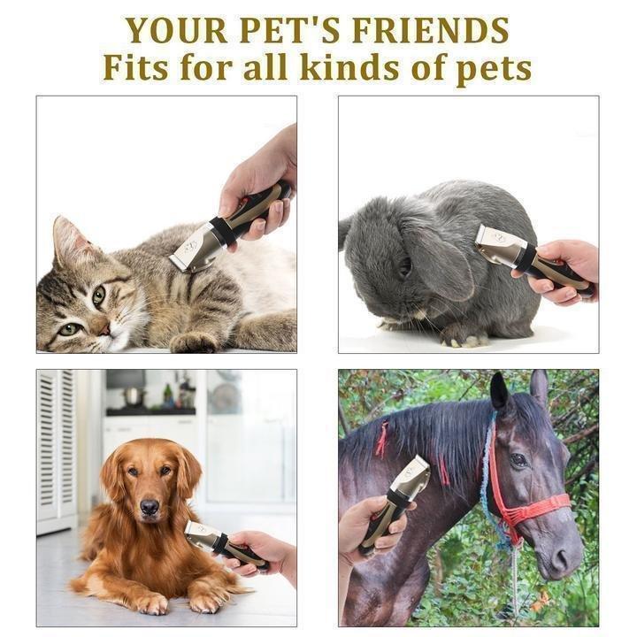 Noise-Free Design Pet Hair Clipper - Rechargeable Dog Trimmer Animal Grooming Cat Cutter Machine Shaver Electric Scissor Remover Haircut - 5econds.co