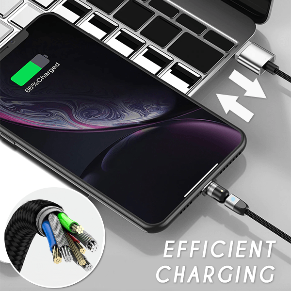 Double 360° Magnetic Cable - New Updated Fast Charging Micro USB Type C Mobile Phone Cable For Samsung iPhone 360+180 Degree Rotating - 5econds.co