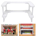 Adjustable Spice Rack - 2 Layers Kitchen Cabinet Cupboard Organizer Adjustable Kitchen Storage Shelf Spice Rack Countertop Organizer Cabinet Storage - 5econds.co