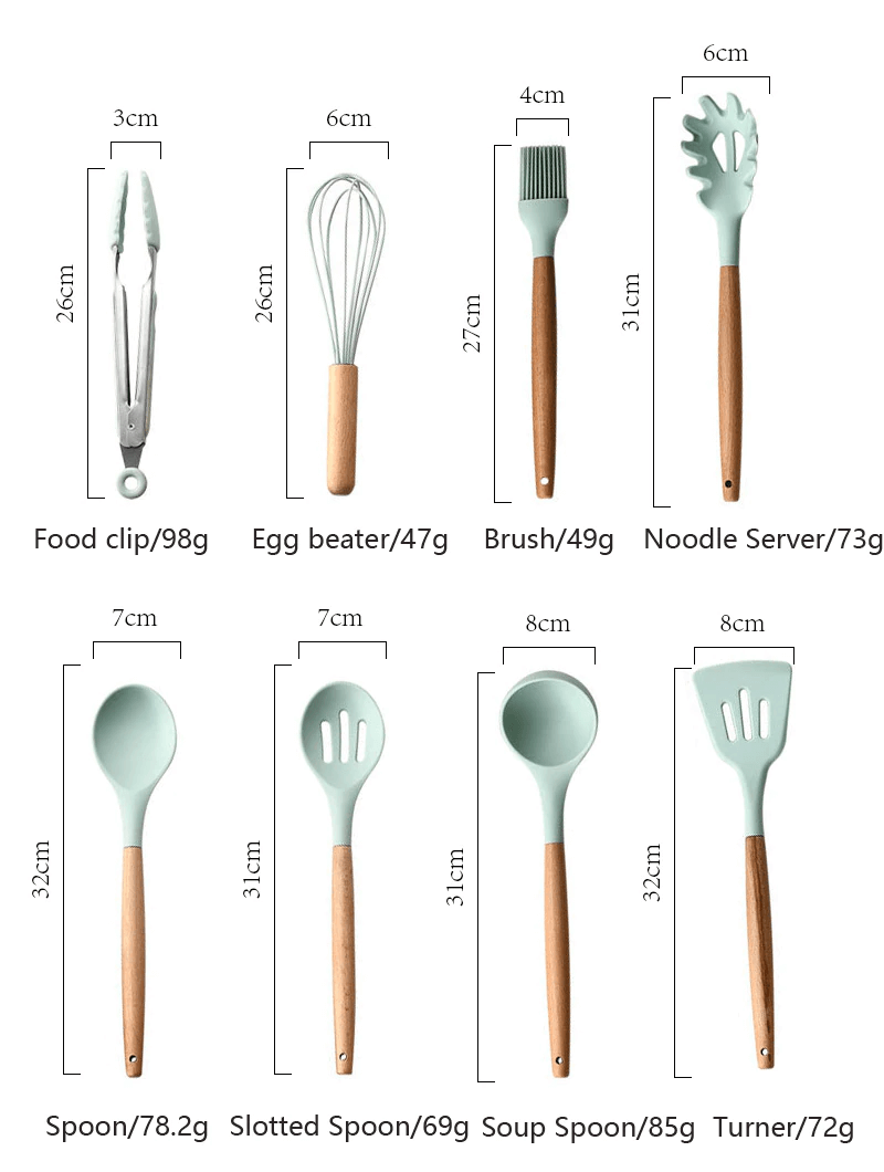 Premium Silicone Kitchen Cooking Utensils [NEW ARRIVAL] - 5econds.co