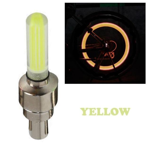 Waterproof LED Wheel Lights - Bicycle Wheel Lights Bike Wheel Light Cap Led Tire Valve Cap With Battery Mountain Road - 5econds.co