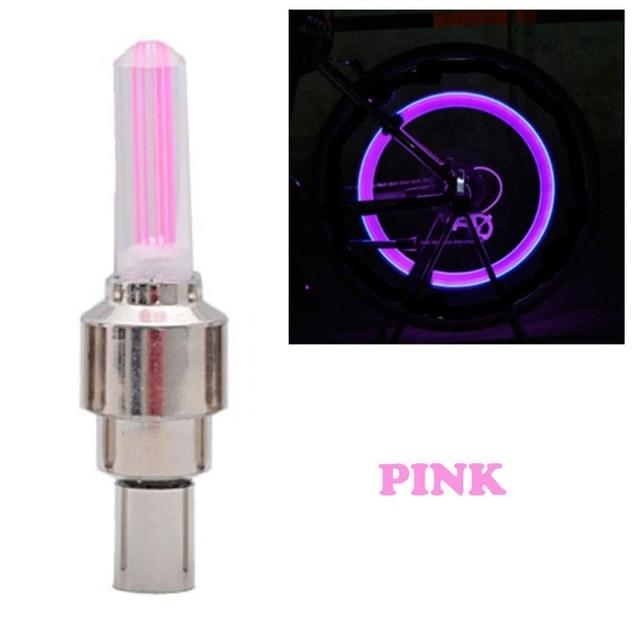 Waterproof LED Wheel Lights - Bicycle Wheel Lights Bike Wheel Light Cap Led Tire Valve Cap With Battery Mountain Road - 5econds.co