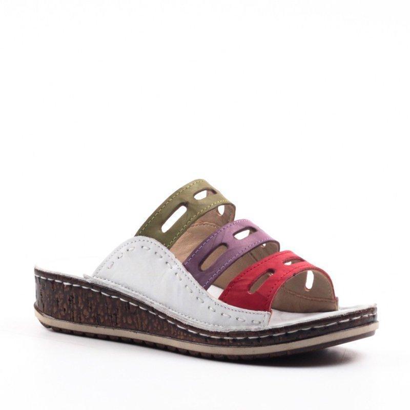 Women Chic Three-color Stitching Wedges - 5econds.co