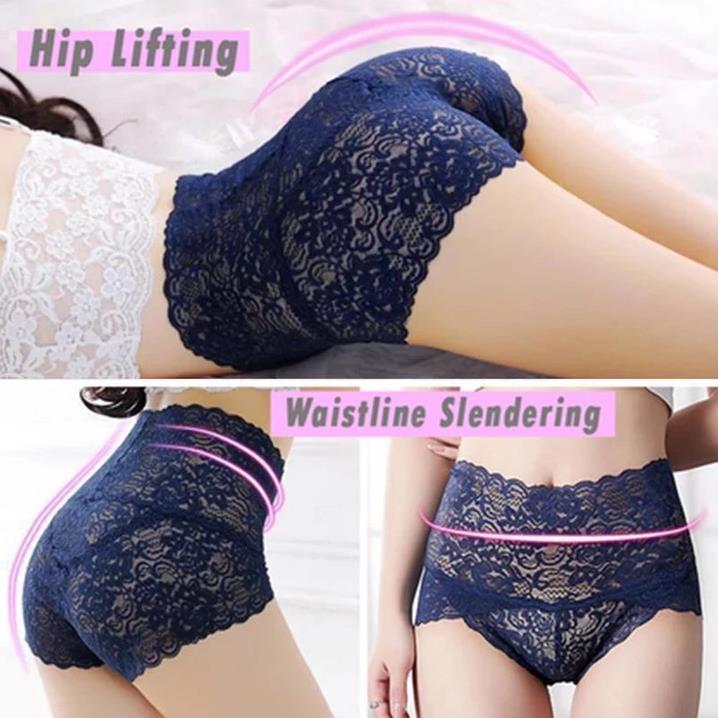 Seamless High Waist Lace Panty - Fashion Mesh Sexy Lingerie Brief Sleepwear Plus Size Lace Sex Underwear Knickers Panties Lady - 5econds.co